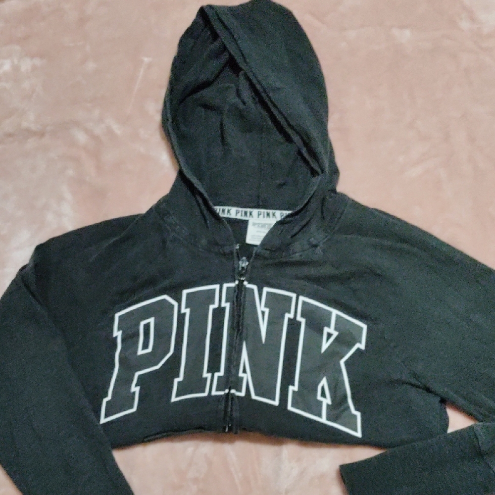 Victoria's Secret Black Hoodie with PINK Logo